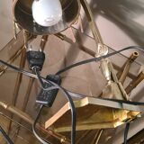 1900 bronze and brass art nouveau lamp, inspired by Napoleon 3, 35x18
