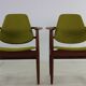 Two Danish design lounge arm chairs by Arne Hovmand Olsen