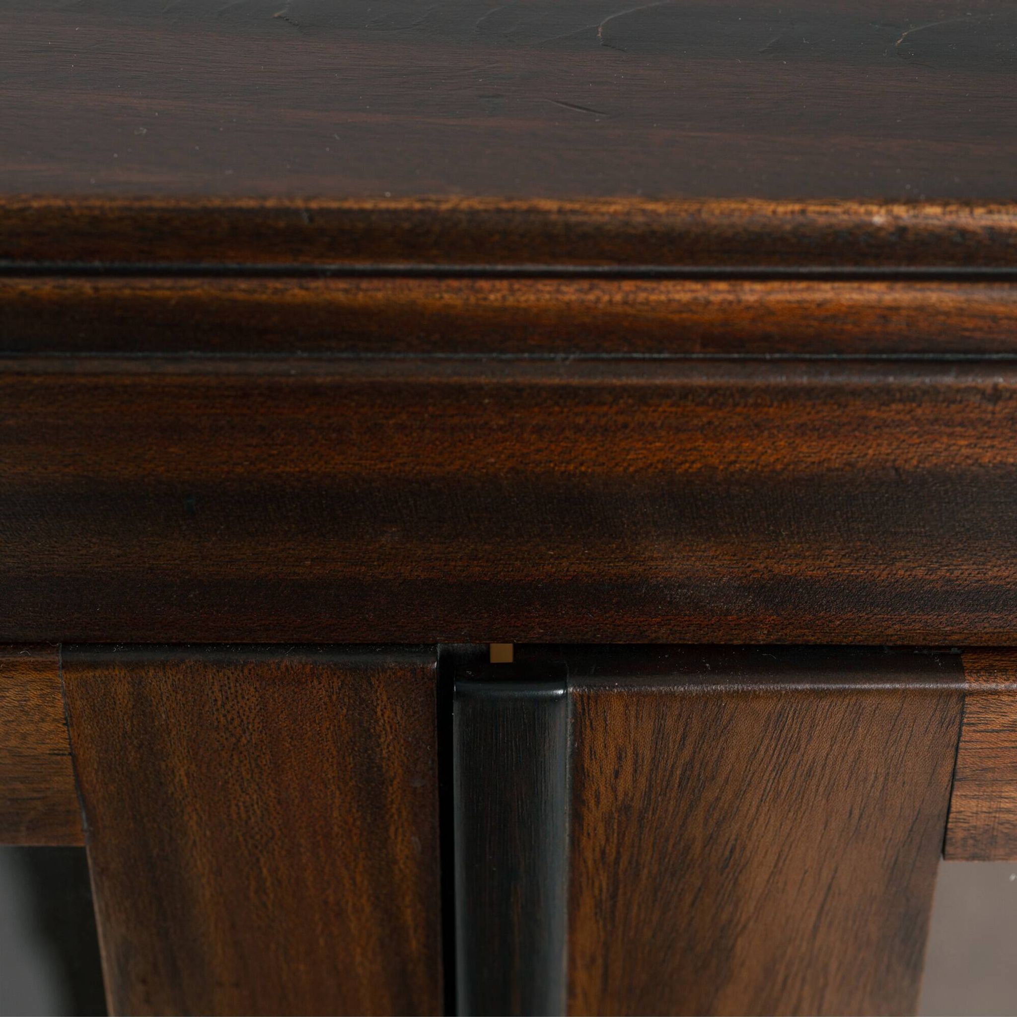 Art Deco walnut birdseye maple Amsterdam school cabinet with glass doors, 1930s