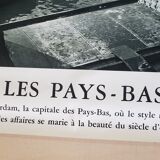 Vintage 50s tourism poster amsterdam