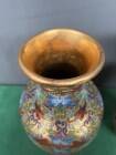 Pair of Chinese bronze vases decorated with cloisonné enamel.
