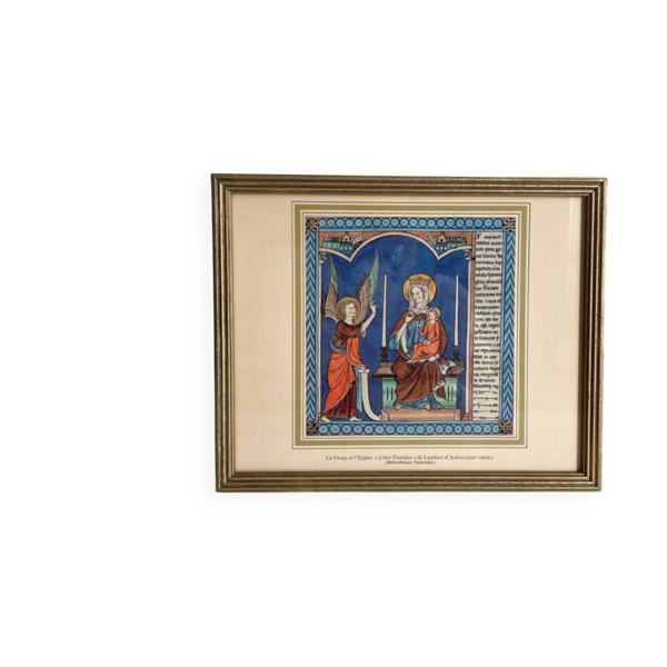 Cadre ancien recomposé - La Vierge et l’Enfant