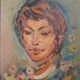 Portrait by Henri Zayan, HST painting, French school, mid-20th century.