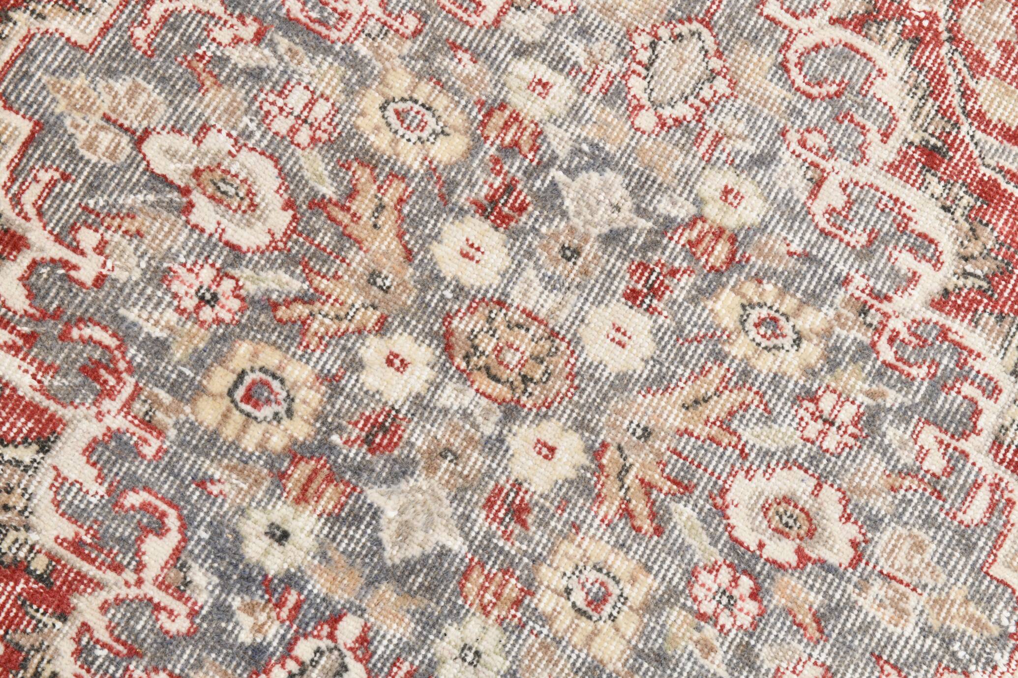 7x10 Faded Red Area Vintage Persian Rug, 199x311 Cm