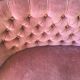 Pink vintage velvet sofa
