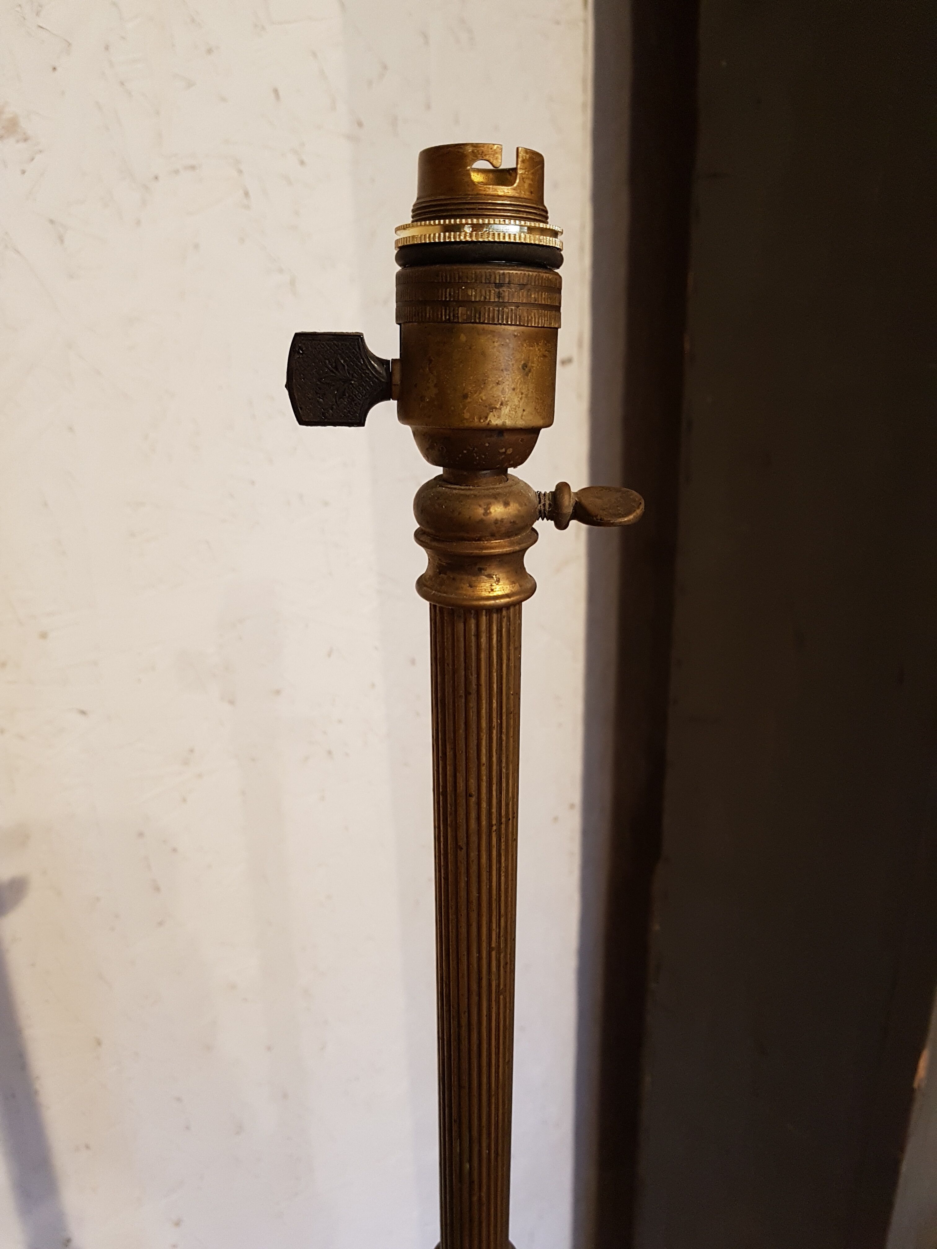 Vintage brass lamppost