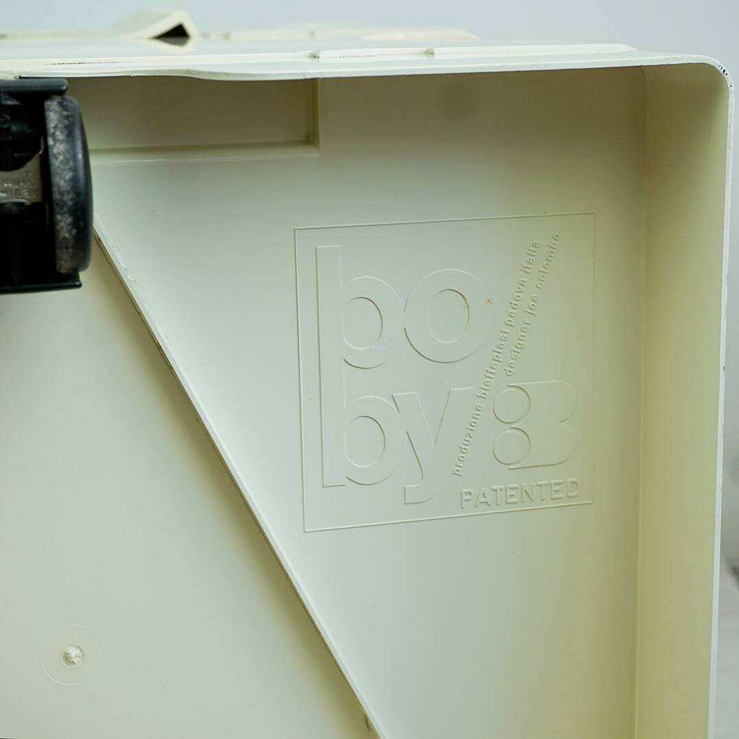 Chariot Boby crème blanche par Joe Colombo pour Bieffeplast Italie