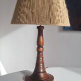 Turned wood lamp circa 1950
