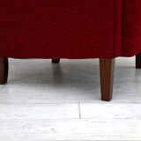 50s, Danish design, refurbished chair, furniture wool, mahogany wood