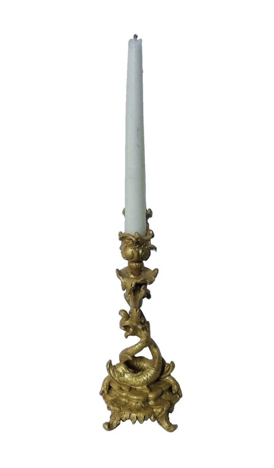 Chandelier Louis XV St Louis from the 19th century decorated with dolphins.