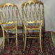 Paire de chaises en bois doré NIII