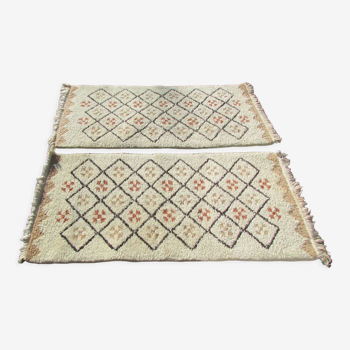 Pair of North African Berbere style rugs 150x70cm