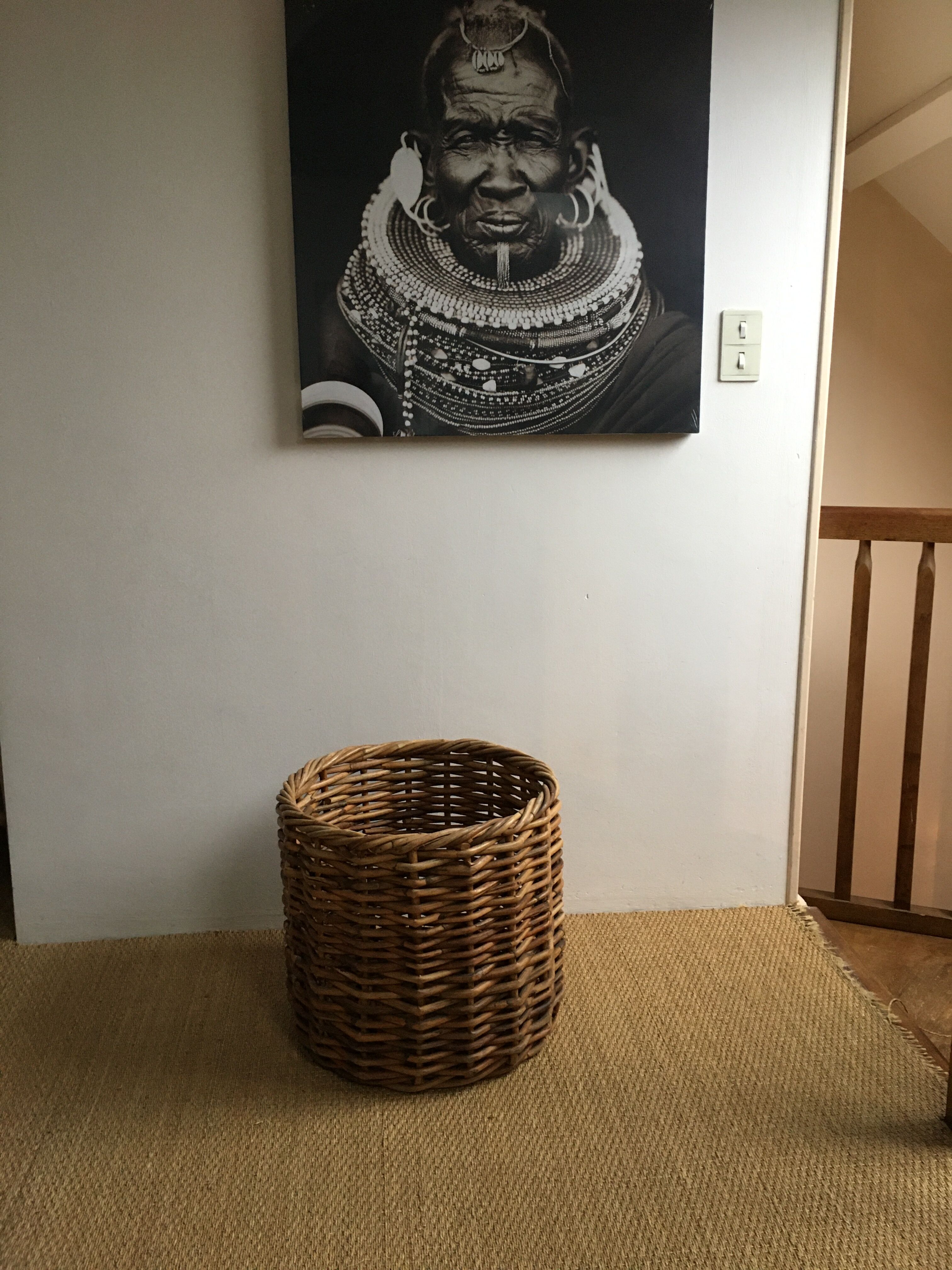 Rattan log basket