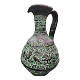 Ancient Greek/Rhodes amphora vase, with inclusions of animal decorations Greek mythology