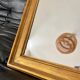 Antique gilded wood mirror 50x60cm