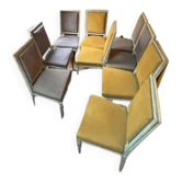 10 chaises style Louis XVI, refaites à neuf d'excellente facture