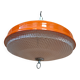 Lampadario Vintage Anni '70 Space Age – Arancione e Cristallino – Ø 38cm