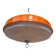 Lampadario Vintage Anni '70 Space Age – Arancione e Cristallino – Ø 38cm