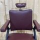 1950s hairdresser's chair covered with skaï - slightly reclining backrest