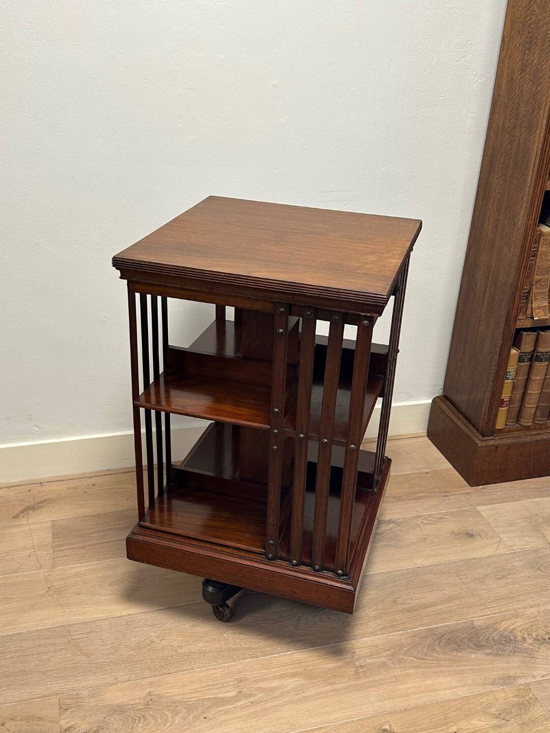 Antique revolving bookcase