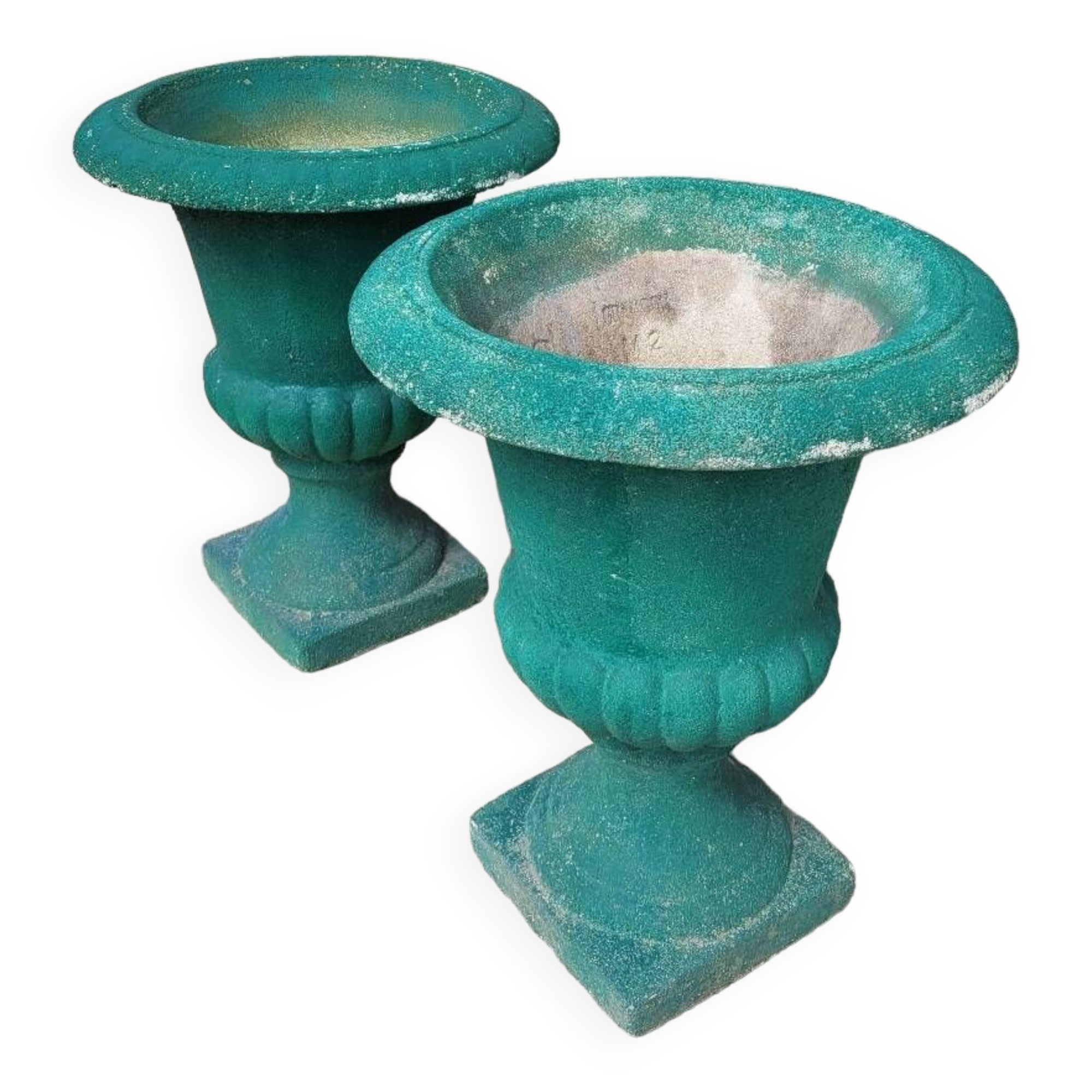 Pair of Medici Vases in old reconstituted stone 1950s