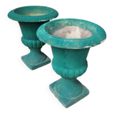 Pair of Medici Vases in old reconstituted stone 1950s