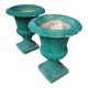 Paire de vases Médicis en pierre reconstituée, 1950s
