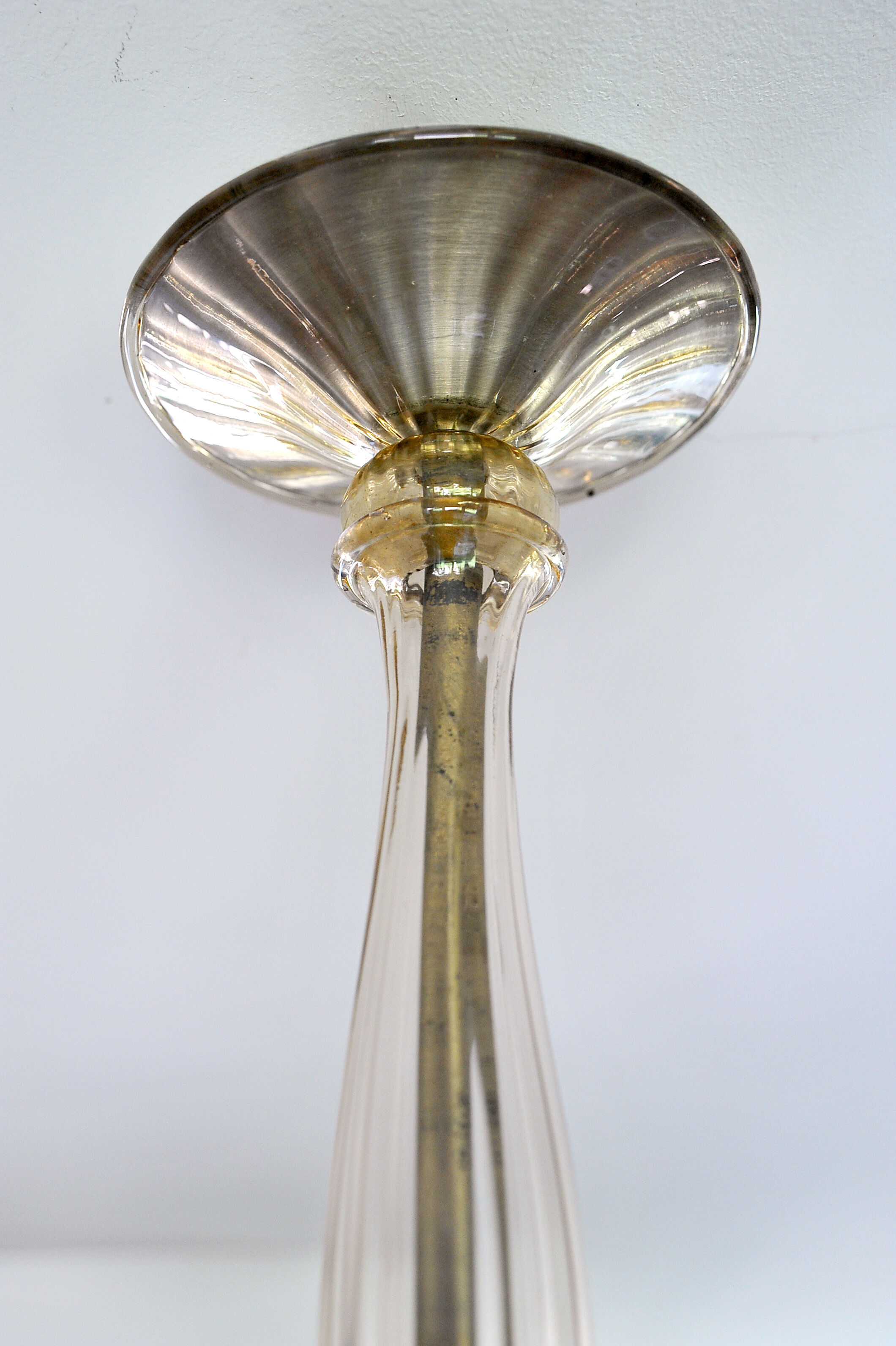 Smoked glass chandelier by Bucella Murano, 1940