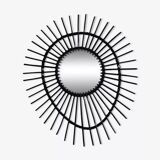 Rattan sun mirror
