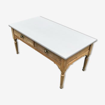 Eiffel-colored patinated cherry wood coffee table