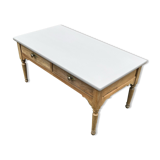 Eiffel-colored patinated cherry wood coffee table