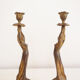 Pair of antique Mermaid candlesticks Art Nouveau