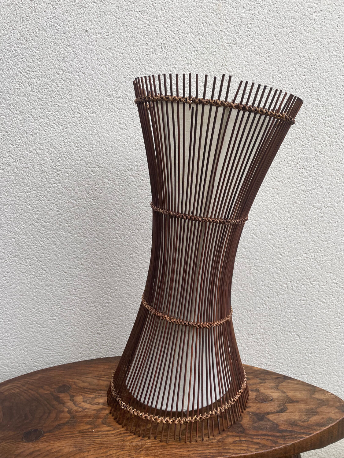 Vintage wicker lamp