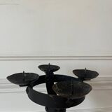 Brutalist wrought iron chandelier antique