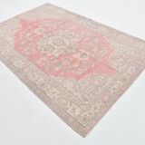Soft Red & Beige Entryway Handmade Vintage Rug, 170x261 Cm