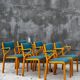 Suite de 6 chaises Kinnarps en bois courbé — Design scandinave