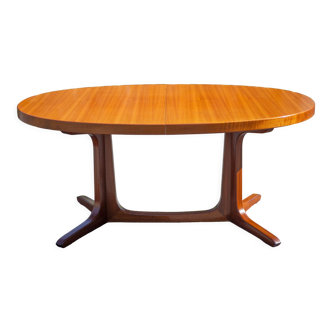 Table à manger Baumann ovale avec 2 rallonges, table Baumann extensible, table bois