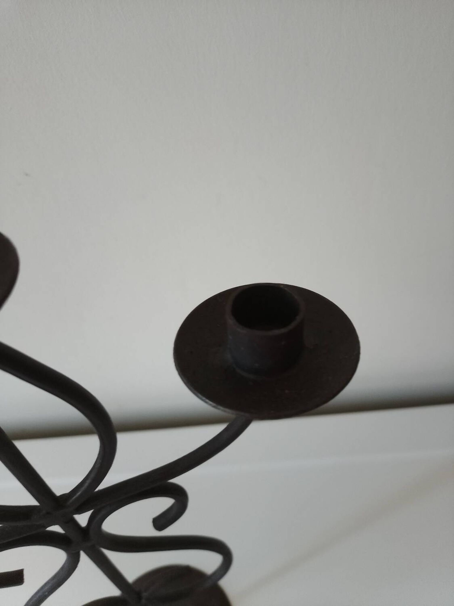 Raw wrought iron chandelier