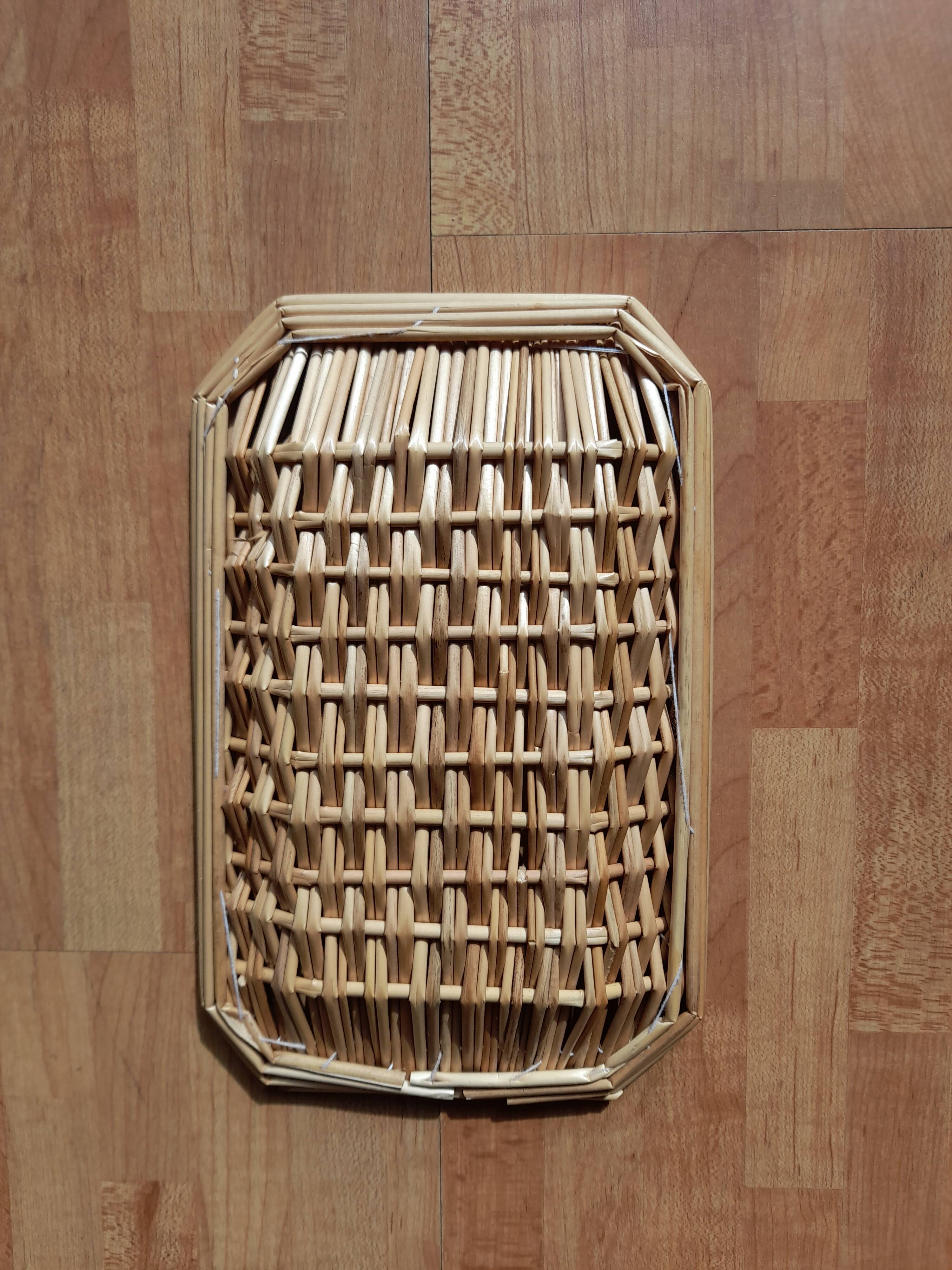 Set of 2 woven wicker baskets