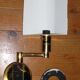 Swivel wall for indirect lighting, vintage 70's Golden brass