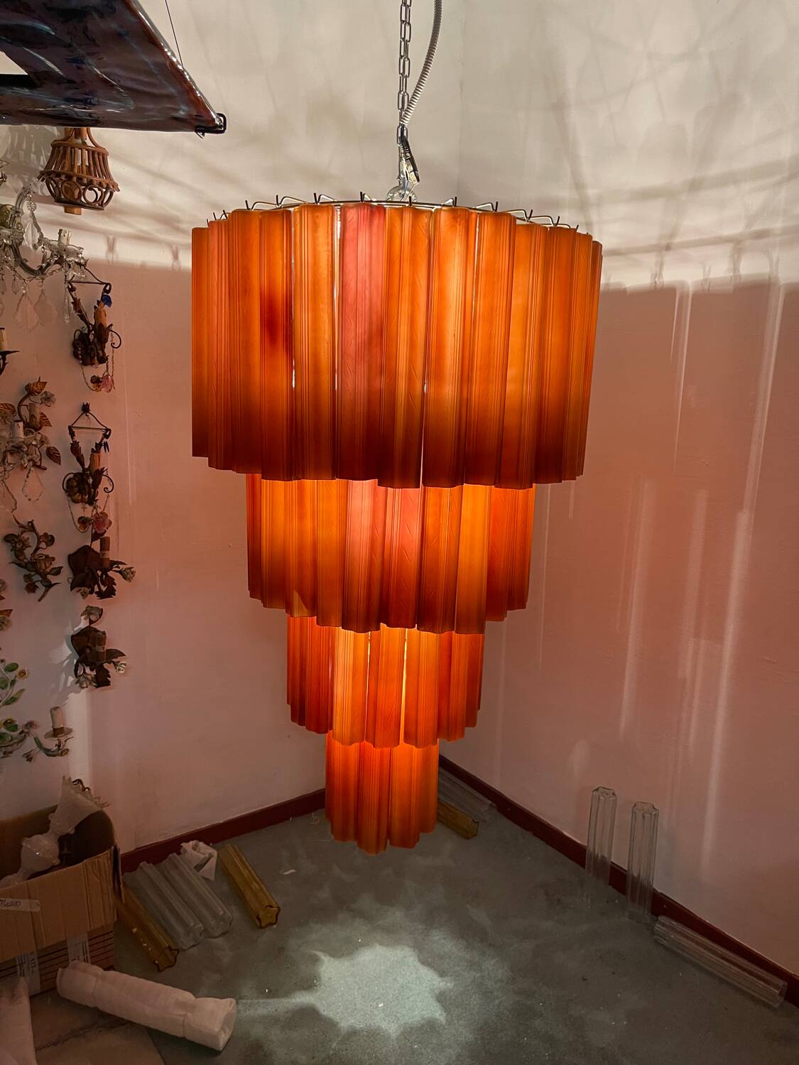 Extra Large Tube Tronchi Chandelier 21 Lights