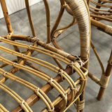 6 rattan armchairs