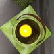 Set trio decorative lanterns design ceramic enamelled cracked glaze