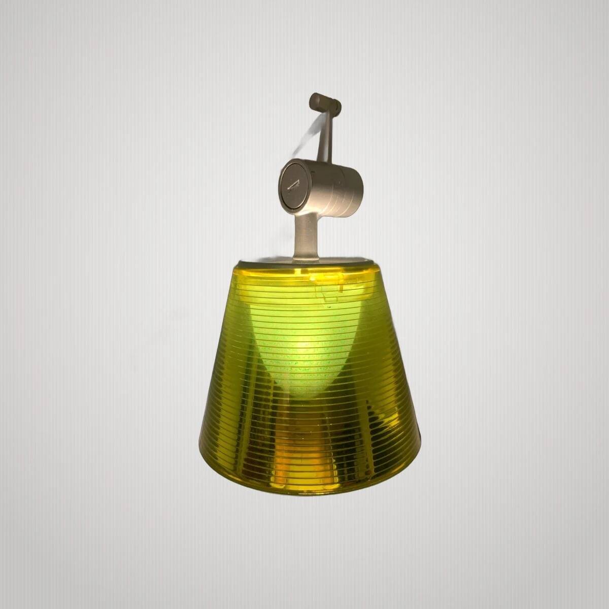 Philippe Starck Archimoon K lamp for Flos 1998 with yellow shade.