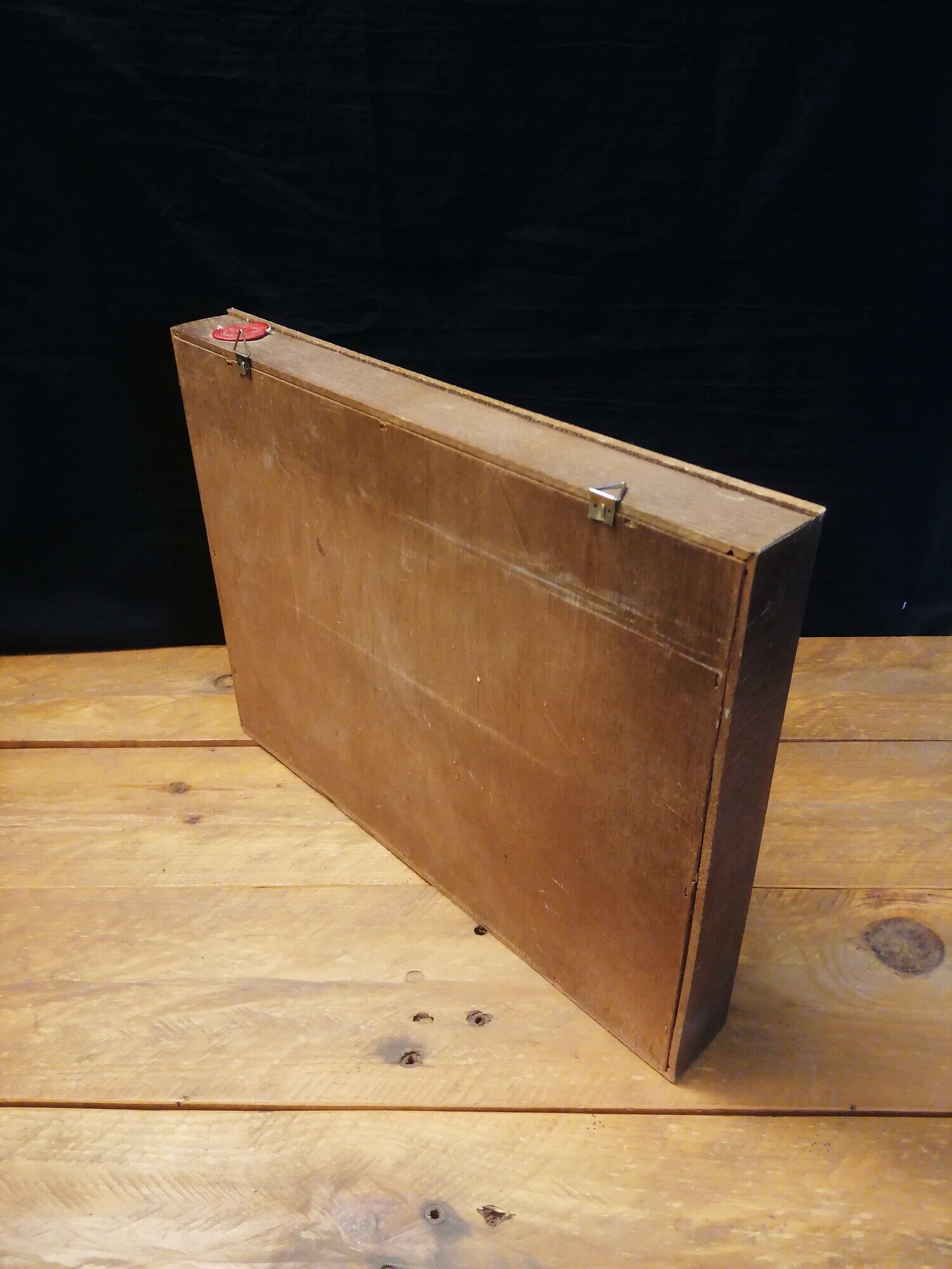 Wooden and glass wall window - 10 lockers - 80s