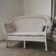 Banquette en rotin blanc