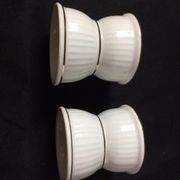Old demonolo eggcups in Paris porcelain