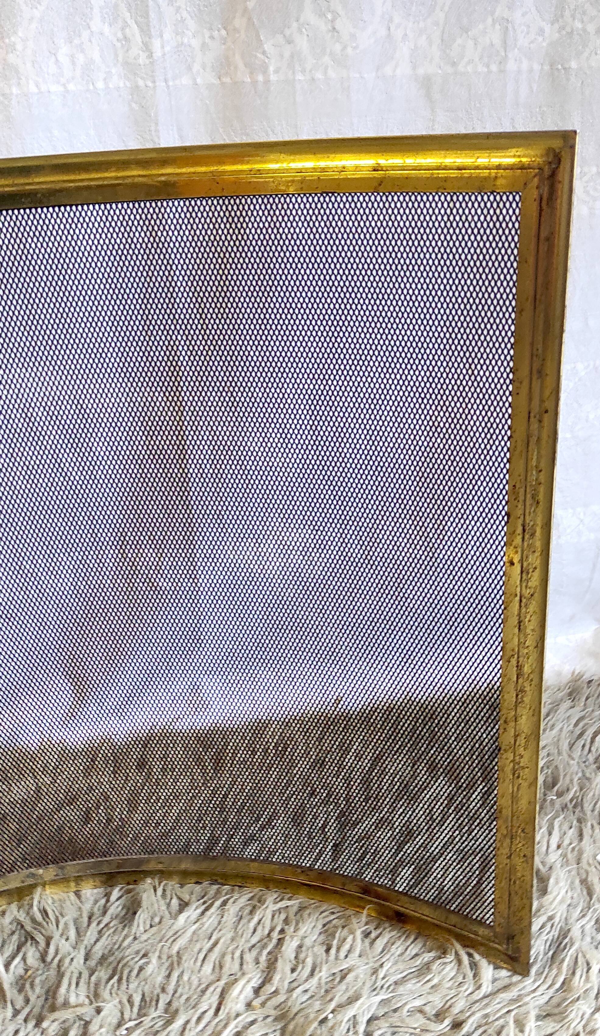 Brass bow firewall and metal mesh