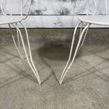 Armchair and garden chair in wrought iron