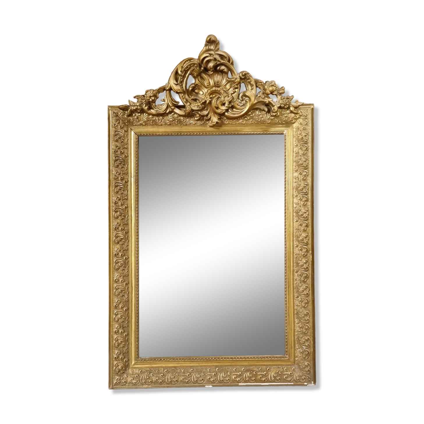 Miroir trumeau doré